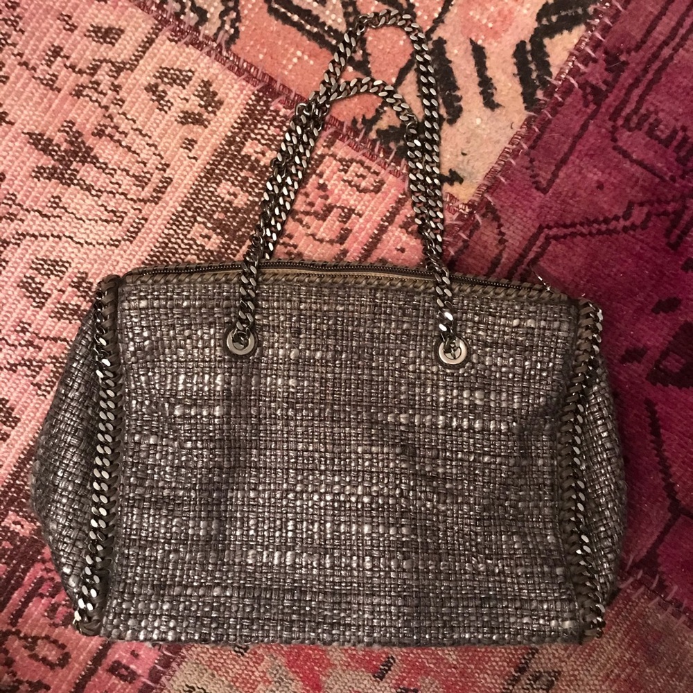 Stella McCartney Metallic Tweed Falabella Bag